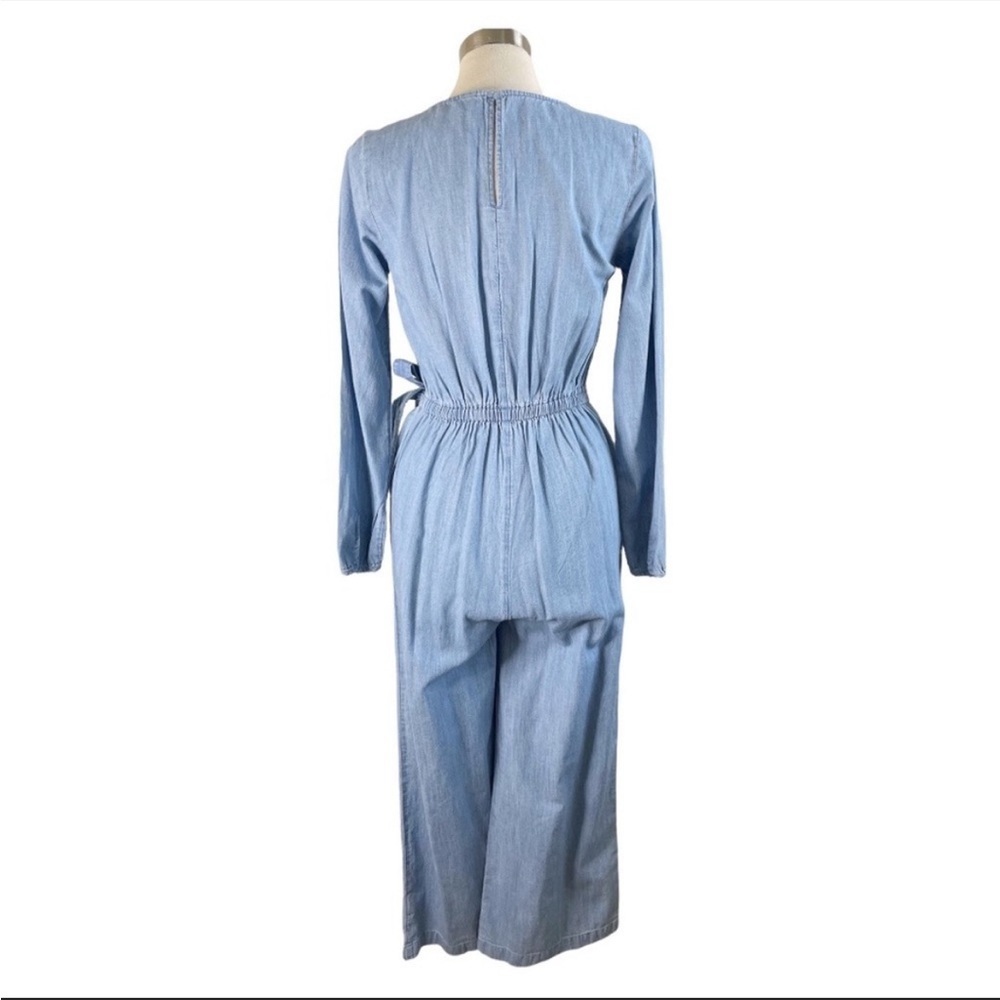 OLD NAVY NWT Chambray Wrap Jumpsuit sz Small Tall - Picture 6 of 7